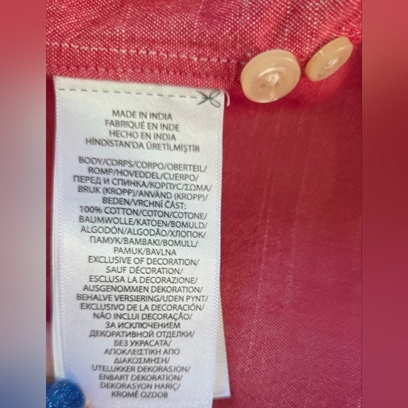 RALPH LAUREN Mens Big & Tall Button Down Oxford Shirt Size 5XB Heather Pink - Picture 7 of 12